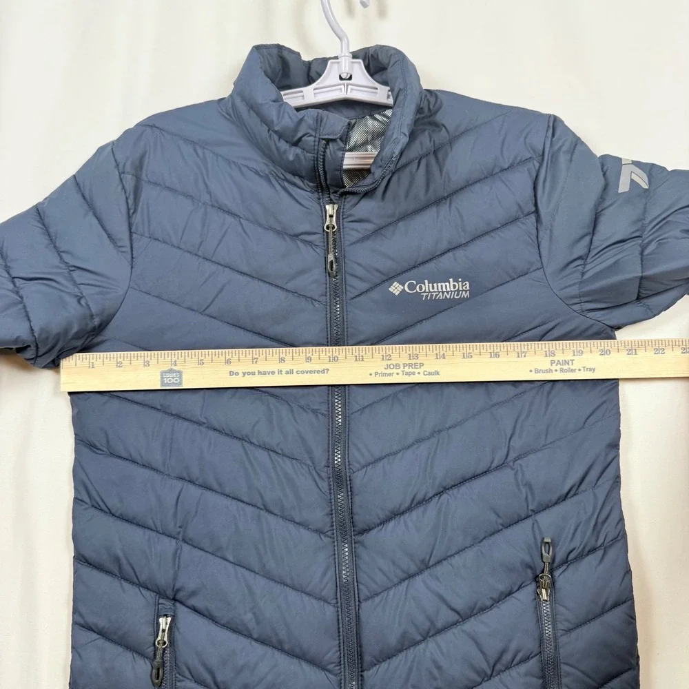 Columbia Titanium Puffer Jacket Omni Heat Insulated Blue Mens Size Small - Picture 11 of 13